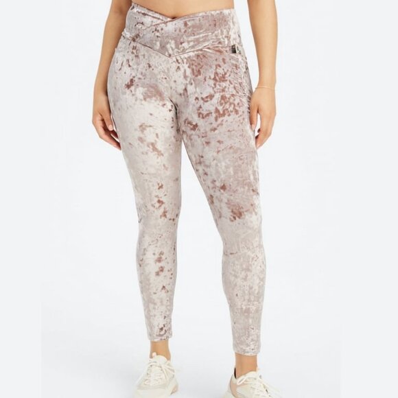 Fabletics Velvet Crushed Velour Crossover Leggings M - Picture 1 of 6
